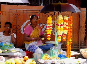 Flower Seller at a Temple in Goa