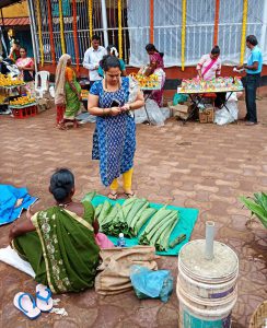 Selling Turmeric Leaves in Monsoon for Patollio Goan Sweet