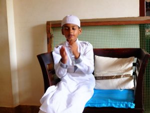 A Muslim Boy on Eid Festival